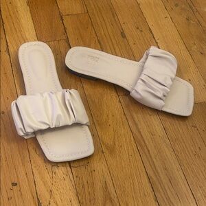 Elegant Cream Slide Sandals